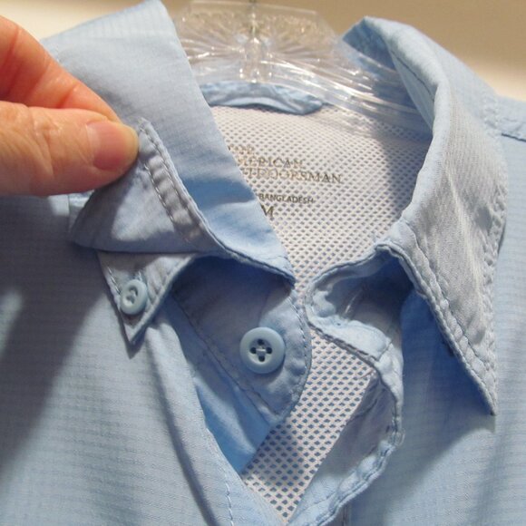 NWT The American Outdoorsman Men's Fishing Shirt UPF 40 Quick Dry Blue Sz Medium - Picture 4 of 16